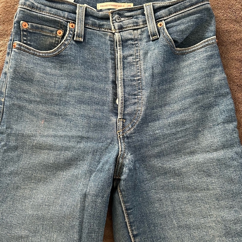 Levi's Ribcage Blue Jeans - Picture 3 of 4